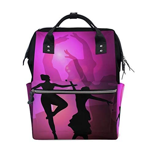 MONTOJ Ballet Dancer Pink Achtergrond canvas Reistas Campus Rugzak Roze