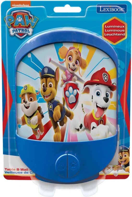 Lexibook Paw Patrol nachtlampje voor kinderkamer, zacht licht, werkt op batterijen, NLJ20PA