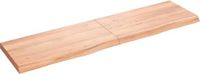 vidaXL Wastafelblad 120x30x(2-4) cm behandeld massief eikenhout lichtbruin