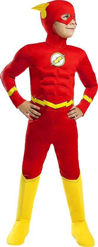 FUNIDELIA Deluxe The Flash Costume for Boys - Size: 5-6 Years