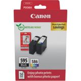 Canon PG595/CL586 PVP inktcartridge 2 stuk(s) Origineel Zwart, Cyaan, Magenta, Geel