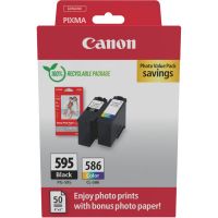 Canon PG595/CL586 PVP inktcartridge 2 stuk(s) Origineel Zwart, Cyaan, Magenta, Geel