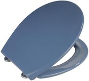 Unyqoos® siège de toilette, Duroplast, ovale, couleur : Leiblau – abattant Softclose, fixation Fix-Clip en acier inoxydable, résistant aux rayures et antibactérien, adapté à un usage domestique et aux toilettes publiques