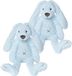 Happy Horse 2x stuks blauw pluche konijn knuffel Richie