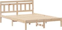 vidaXL Bedframe Massief Grenenhout Bruin 135 x 190 cm