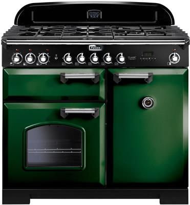 Falcon Classic Deluxe 100 Dual Fuel Fornuis - Groen Chroom