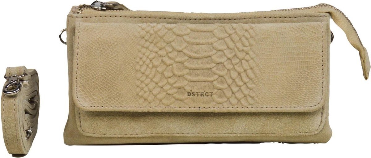 DSTRCT Portland Road Leren Schoudertas / Crossbodytas / Clutch - Beige