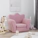 Maison Exclusive Canapé-lit enfant, rose, tissu peluche doux
