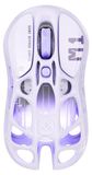 GravaStar Mercury M1 Pro Draadloze Gamingmuis, 1K Dongle, 26.000 DPI, PAW3395-sensor, 5 Glowsync RGB-verlichting, Lavendelpaars