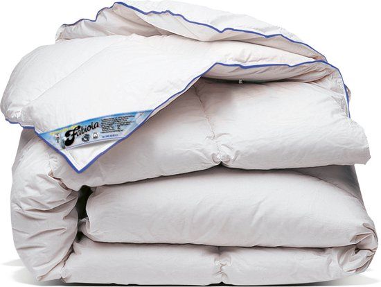 Fabiola Oostenrijks Dons Winterdekbed - 140x220 cm - Eenpersoons - Wit/Blauw