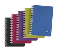 Clairefontaine 329525C Collectie Linicolor Intensive Pak met 10 Notitieboekjes met Spiraalbinding - 9x14cm - 100 Pagina's Kleine Ruitjes - Wit Papier 90g - Polypro Omslag Transparant - Willekeurige Felle Kleuren
