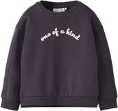 NAME IT - NMFOLINNIA LS RLX SWE BRU BF - Meisjes - Sweater - Katoen/Polyester - Maat 92 - Navy Cosmos