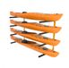 StarTech Latios Kajakrek - Wandgemonteerde Kajakhanger - Voor 4 Kajaks - Draagvermogen 181,6 kg - Steunarm 79,8 cm - Afmetingen 116,8 x 85 x 4,5 cm - Zwart Staal