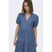 ONLY korte jurk medium blue denim