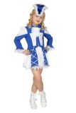 Wilbers Dansmarietje kostuum kind blauw/wit - Maat 152