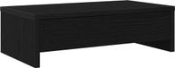 vidaXL Monitorstandaard met lades, zwart eiken, 50x27x15 cm, bewerkt hout