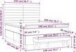 vidaXL Boxspring met matras - Stof - Crème - 140x200 cm