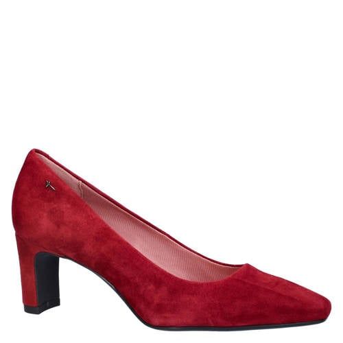 Tamaris suède pumps met hak - rood