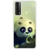 Panda Bedrukt siliconen hoesje compatibel met P Smart 2021 Panda Bubble