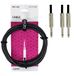 GEWA Pro Line 1,5m insteekkabel, zwart, REAN stekker, 1x 6,3 mm stereo jack - 2x 6,3 mm mono jack, 190720
