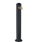 Relaxdays colonne d'eau avec robinet - 91 cm - vert foncé