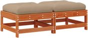 vidaXL Banc de jardin Bois de pin massif Marron lavé