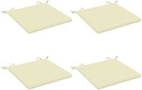 vidaXL - Coussin d'assise - SOEST - 4 pièces - 100% Polyester - Crème