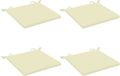 vidaXL - Coussin d'assise - SOEST - 4 pièces - 100% Polyester - Crème