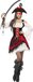 Glamorous Lady Pirate Costume - Red - Size S