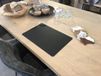 Secret de Gourmet tafel placemat - PU leer/leer look - zwart - 45 x 30 cm - Tafel onderleggers