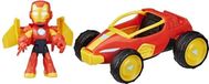 Hasbro Iron Man figuur, 7,5 cm, Iron Man voertuig, Marvel Iron Man en zijn fantastische vrienden, speelgoed voor kinderen vanaf 3 jaar