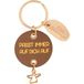 GRUSS & CO Sleutelhanger met engelmotief, hanger van kunstleer, metallic print, lengte 8,5 cm, cadeau, geluksbrenger, oudejaarsavond, 48981, Meerkleurig, Länge 8,5 cm, Motief "Engel"