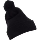 Flexfit - Cuffed Pom Pom Knit Beanie Muts - Zwart