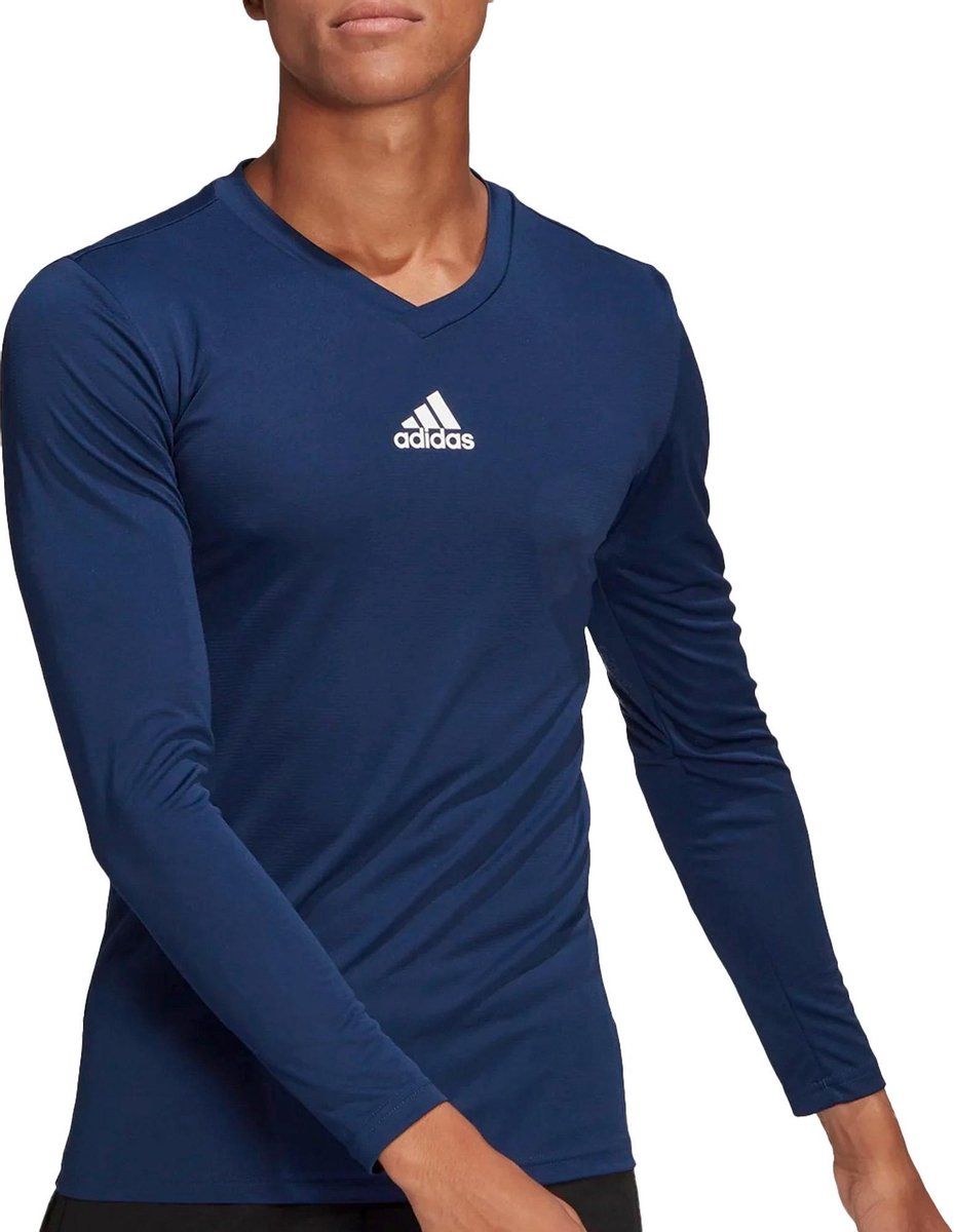 Adidas Team Base T-shirt voor heren - wit/blauw - 1 stuk