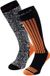 Poederbaas Skisokken Senior (2-pack) - Unisex - Oranje/Zwart/Wit - Schoenmaat 35-38