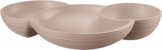 Guzzini Tierra Hors d'oeuvre schaal taupe - 29.5x21.4x5.2cm - Kunststof