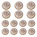 14 stuks goudkleurige metalen blazerknopenset 23 mm 18 mm blazerknoppen heren metalen pak knoppen voor heren gouden knopen voor blazer, pakken, sportjas, uniform, jas
