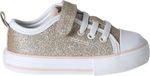 Vertbaudet Lage sneakers met klittenband en veters voor meisjes, maat 20, goud