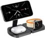 DrPhone ChargePro2 – 3-in-1 Vouwbare Draadloze Oplaadstandaard – MagSafe – Geschikt voor iPhone 17/16/15/14/13/12 – Apple Watch Ultra/10/9/8/7 – AirPods Pro/2/3 – Snelladen – Compact & Reisvriendelijk – Zwart