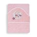 Interbaby Cape du Bain 400 GSM katoen Terry model Osito Amoroso Rosa 100 x 100 cm