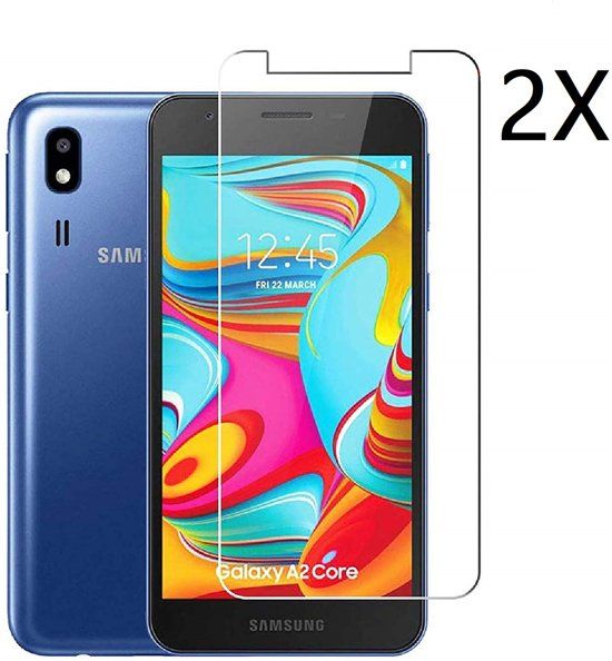 Ntech 2x Screenprotector Tempered Glass Samsung Galaxy A2 Core