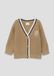 s.Oliver Gilet beige chiné / noir / blanc