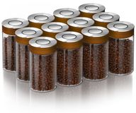 Arendo Pots de conservation, Set de 12, 1000 ml, Verre borosilicaté, Couvercles sous vide