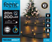Feeric lights & Christmas Feeric lights Kerstverlichting - warm wit - 20 meter - 200 led lampjes - groen snoer