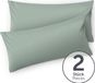 Blumtal - Set Van 2 Kussenslopen - Superzachte Premium Jersey Kussenhoes - 100% Katoen - 40 x 60 cm - Groen
