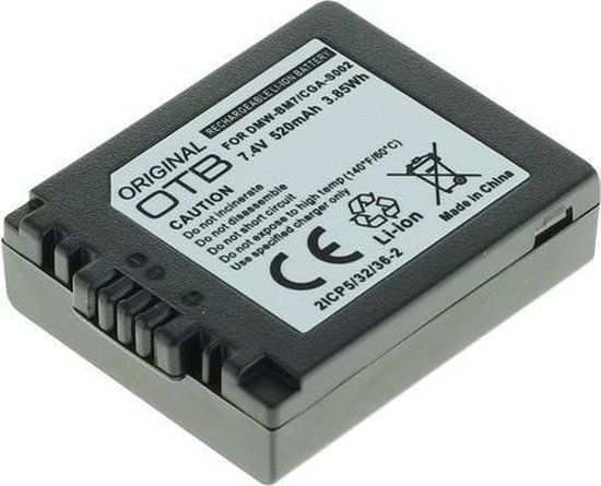 OTB Camera-accu DMW-BM7 voor Panasonic - Li-Ion - Incl. Oplader - 2 jaar garantie