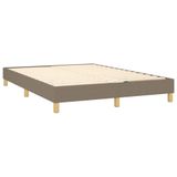 vidaXL Boxspringbed met matras, taupekleurig, 140x190 cm