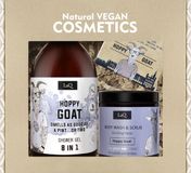 LaQ Hoppy Goat Cadeaus Mannen – Vegan Geschenkset met Shower Gel + Body Scrub Paste + Soap Bar – Natuurlijke Mannen Cadeautjes – 815g
