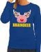Bellatio Decorations Shoppartners Bv Foute kersttrui / sweater braindeer blauw voor dames - L