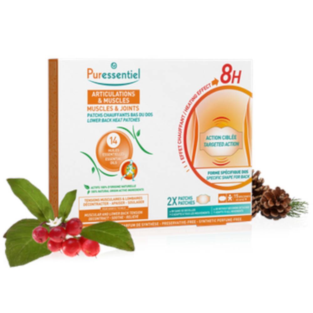 Puressentiel Gewrichten & Spieren Verwarmende Patch Onderrug - 2 pleisters